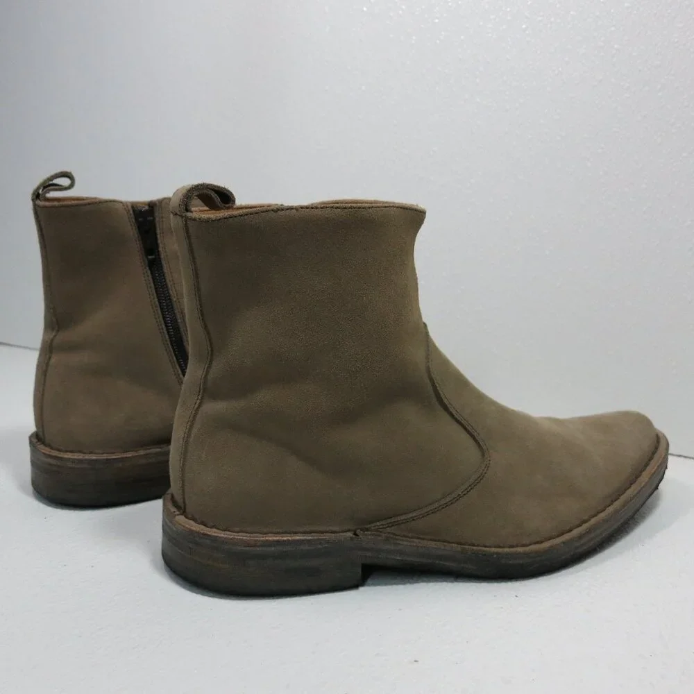Irama Zippered Suede Leather Dress Boots Footwear Shoes Men's Botas Italy 41